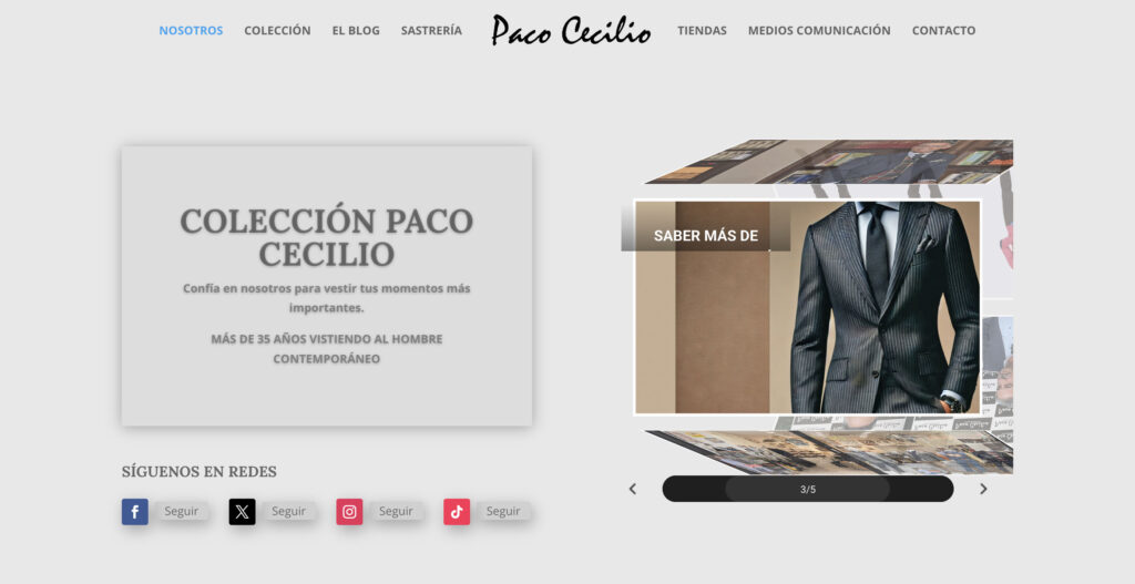 Fotografía de colección y contenido visual para Paco Cecilio realizada por Polo Estudio