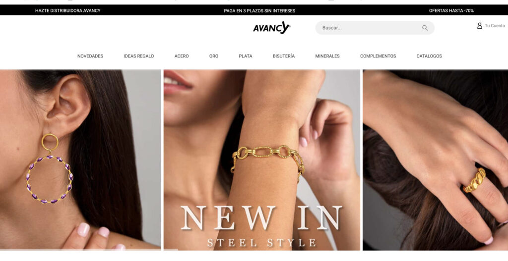 Fotografía de producto para joyería Avancy con iluminación profesional realizada por Polo Estudio