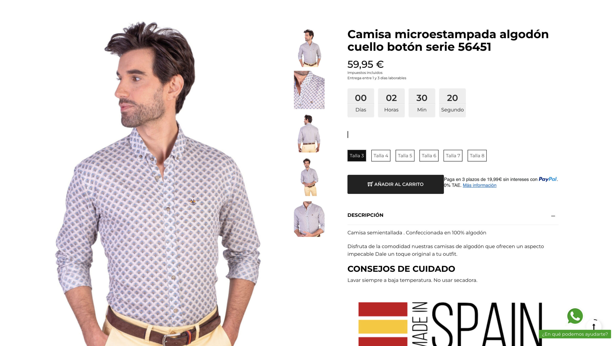 Detalle de ficha de producto